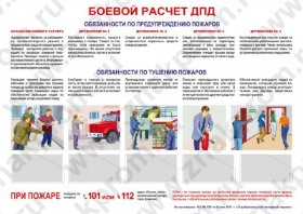 Плакат Боевой расчет ДПД с карманами