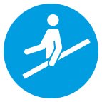 Знак Держаться за поручень пластик